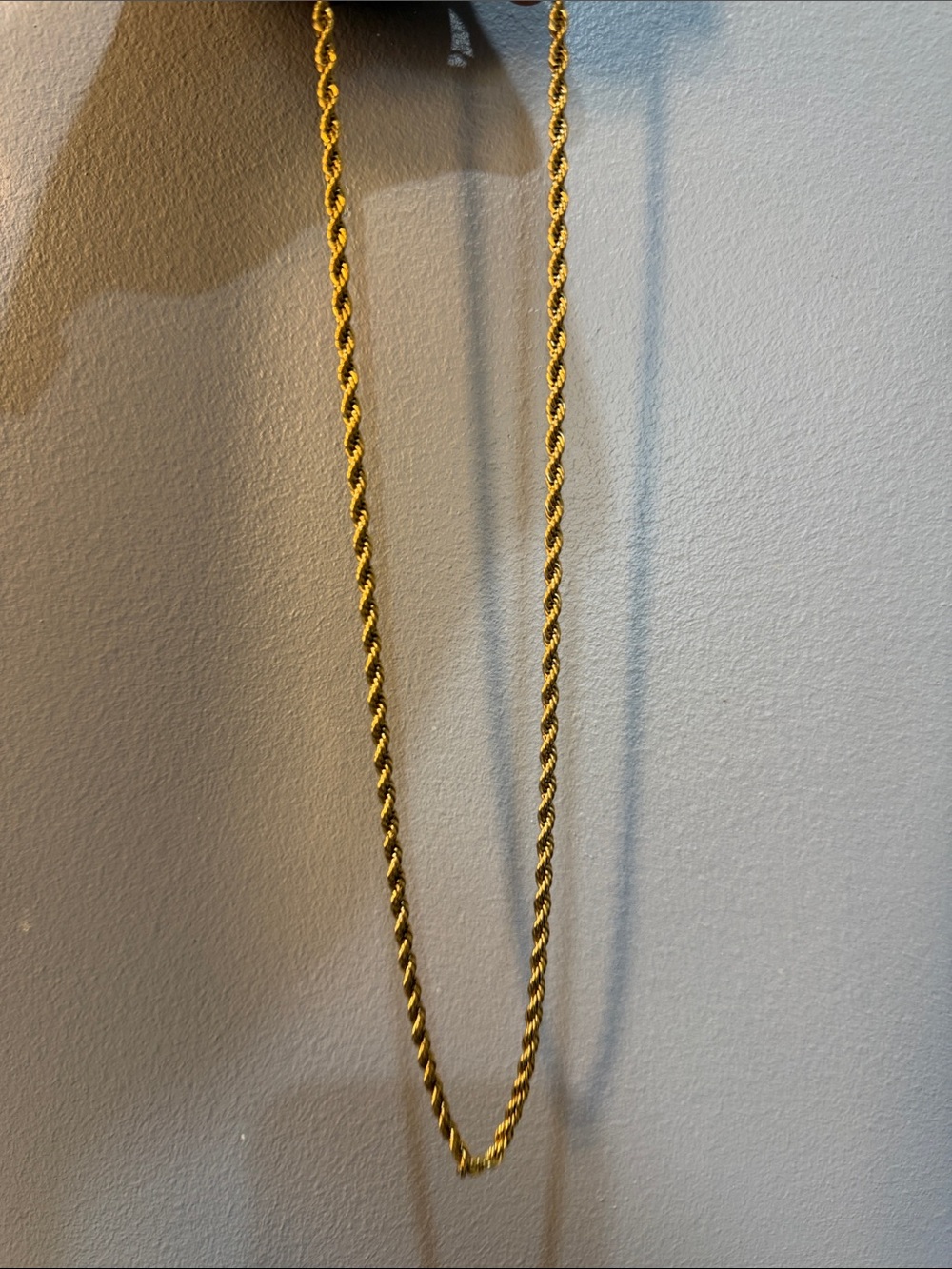Gold Rope Chain Necklace - Classic Twist Link